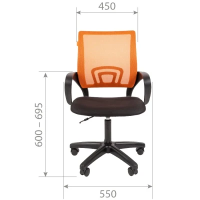 Кресло Chairman 696 LT (сетка синяя/ткань черная)