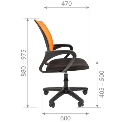 Кресло Chairman 696 LT (сетка синяя/ткань черная)